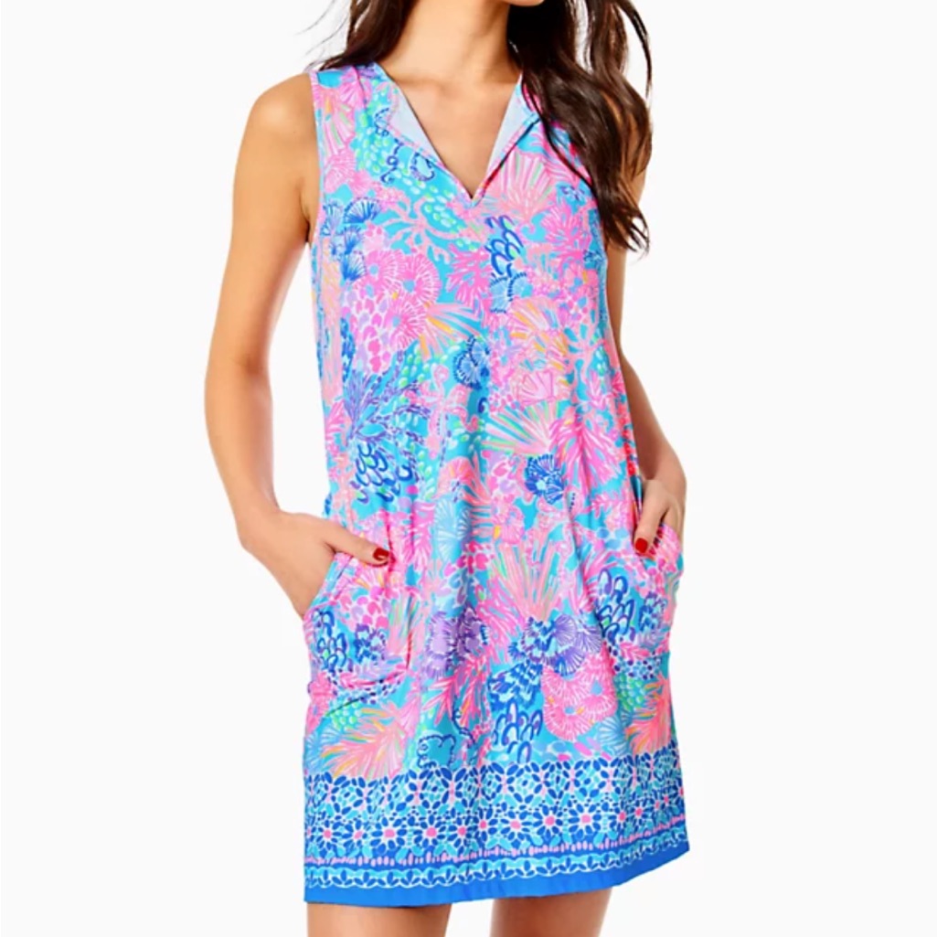 Nwot Lilly Pulitzer Large Johana Coverup Splendor In The Sand Size Large